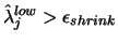 $\hat{\lambda}^{low}_j > \epsilon_{shrink}$