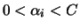 $0 < \alpha_i < C$