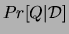 $Pr[ Q\vert{\cal D}]$