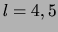 $l=4,5$