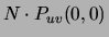 $\displaystyle N \cdot P_{uv}(0,0)$