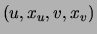 $(u,x_u,v,x_v)$