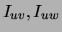 $I_{uv},I_{uw}$