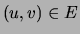 $(u,v)\in E$