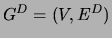 $G^D = (V,E^D)$