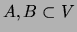 $A,B \subset V$
