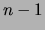 $n-1$