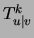 $T^k_{u\vert v}$