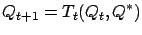 $\displaystyle Q_{t+1} = T_t(Q_t,Q^*)
$