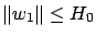 $ \left\Vert w_1\right\Vert \le
H_0$